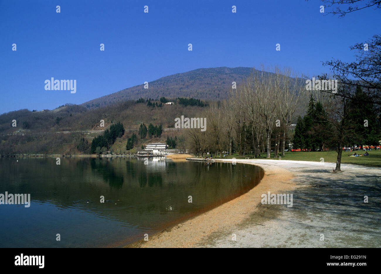 Italy, Trentino Alto Adige, Levico Terme, lake Stock Photo