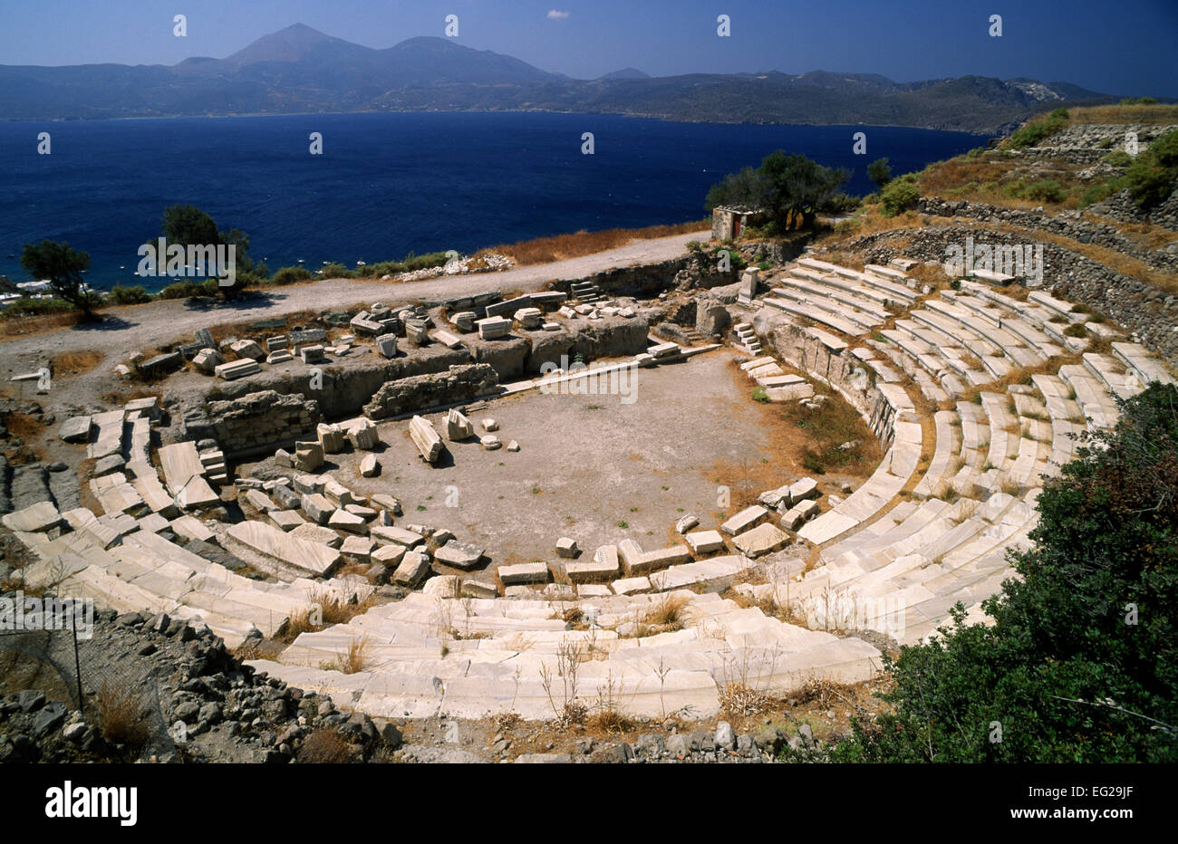 Greece, Cyclades Islands, Milos, ancient roman theatre Stock Photo