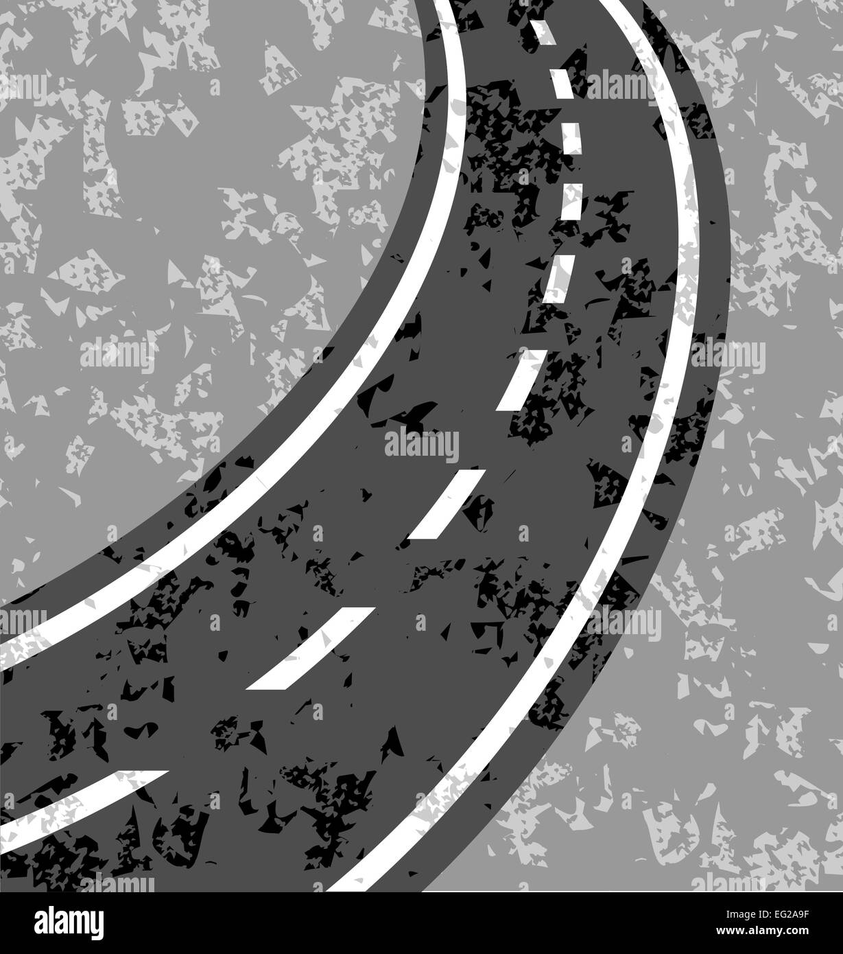 The winding road Black and White