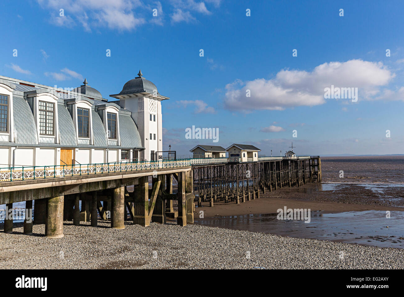 The renovated Victorian pier at Penarth, Wales, UK Stock Photo