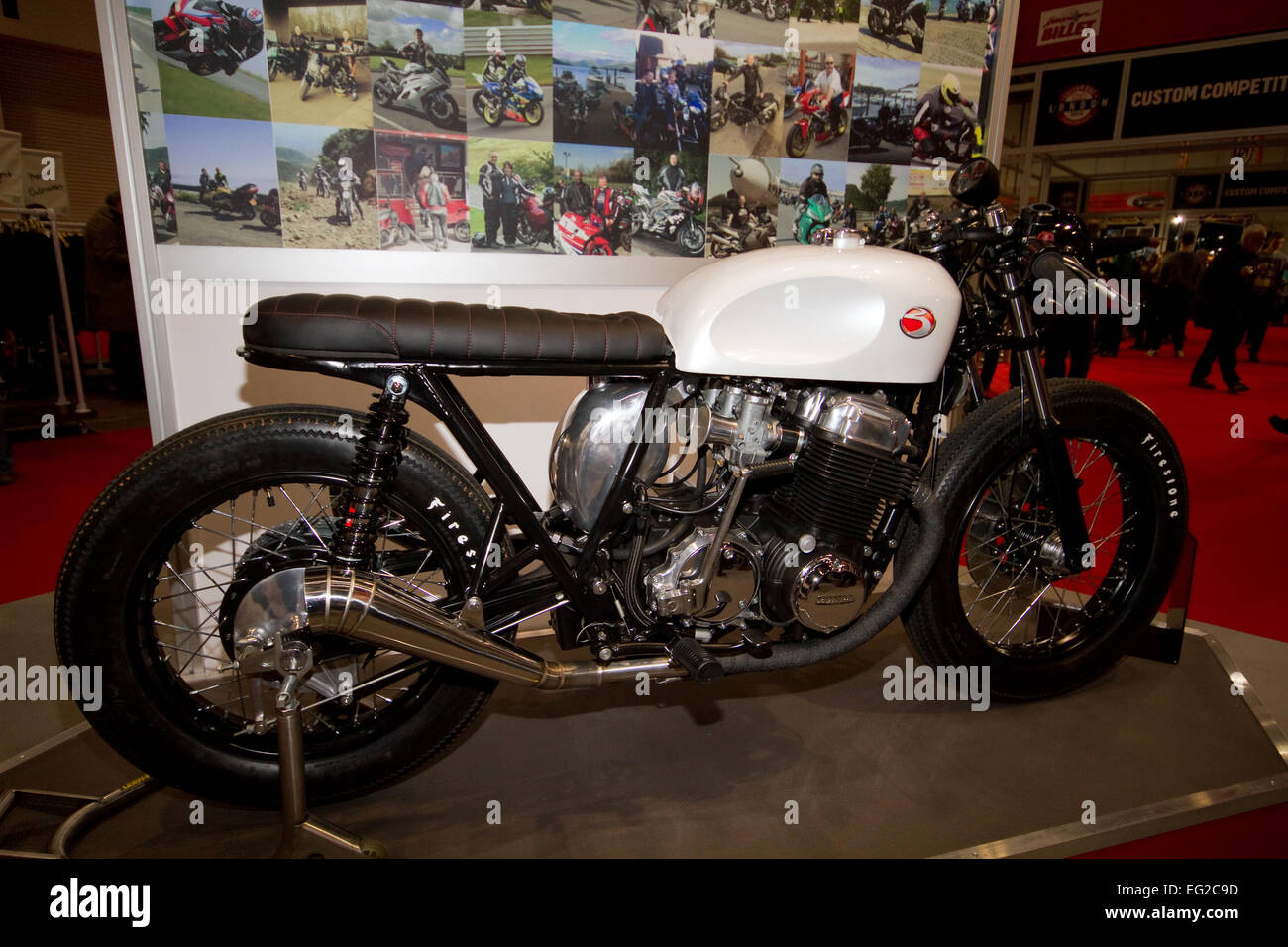 A Motorbike on show at the Carole Nash London Motorbike show at Excel