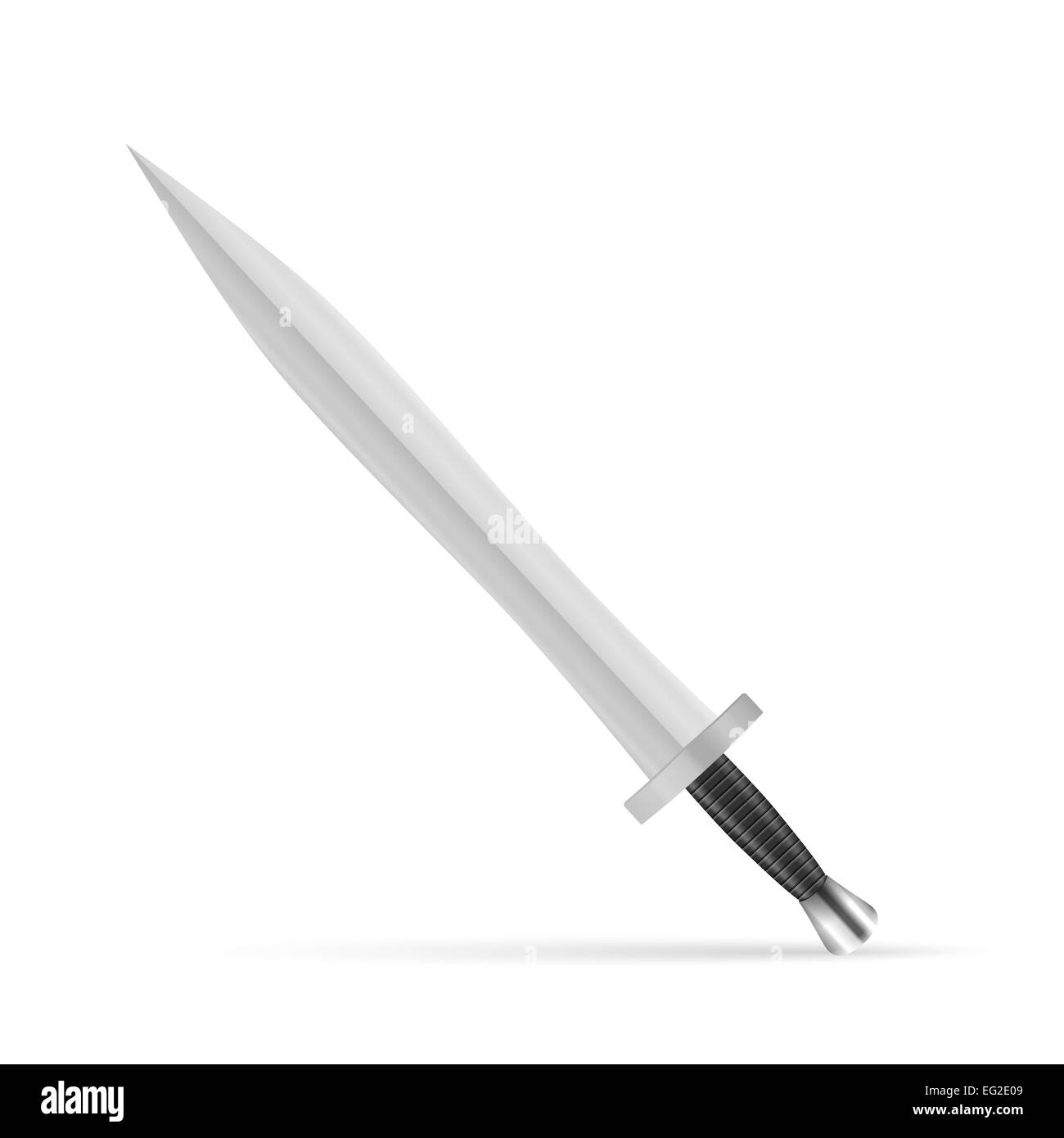 Sword on a white background. Vector illustration Stock Photo - Alamy