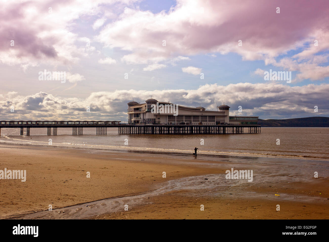 The newly built Grand Pier that has replaced the one destroyed by fire at Weston-super-Mare, North Somerset, England, UK Stock Photo