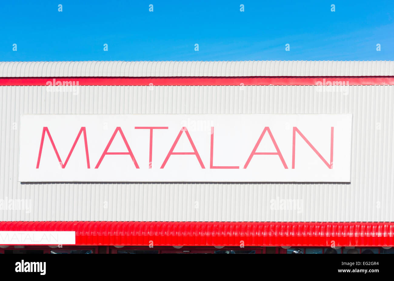 Matalan discount clothing and household goods  shop sign in an out of town  retail shopping park Stock Photo
