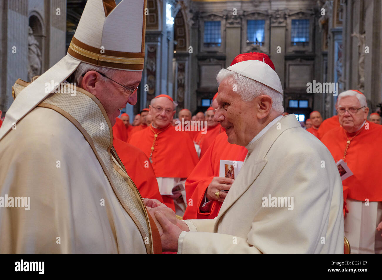 Vatican City. 14th Feb, 2015. Pope Francis hosts the public consistory in Vatican City. 14 Feb 2015. Credit:  Realy Easy Star/Alamy Live News Stock Photo