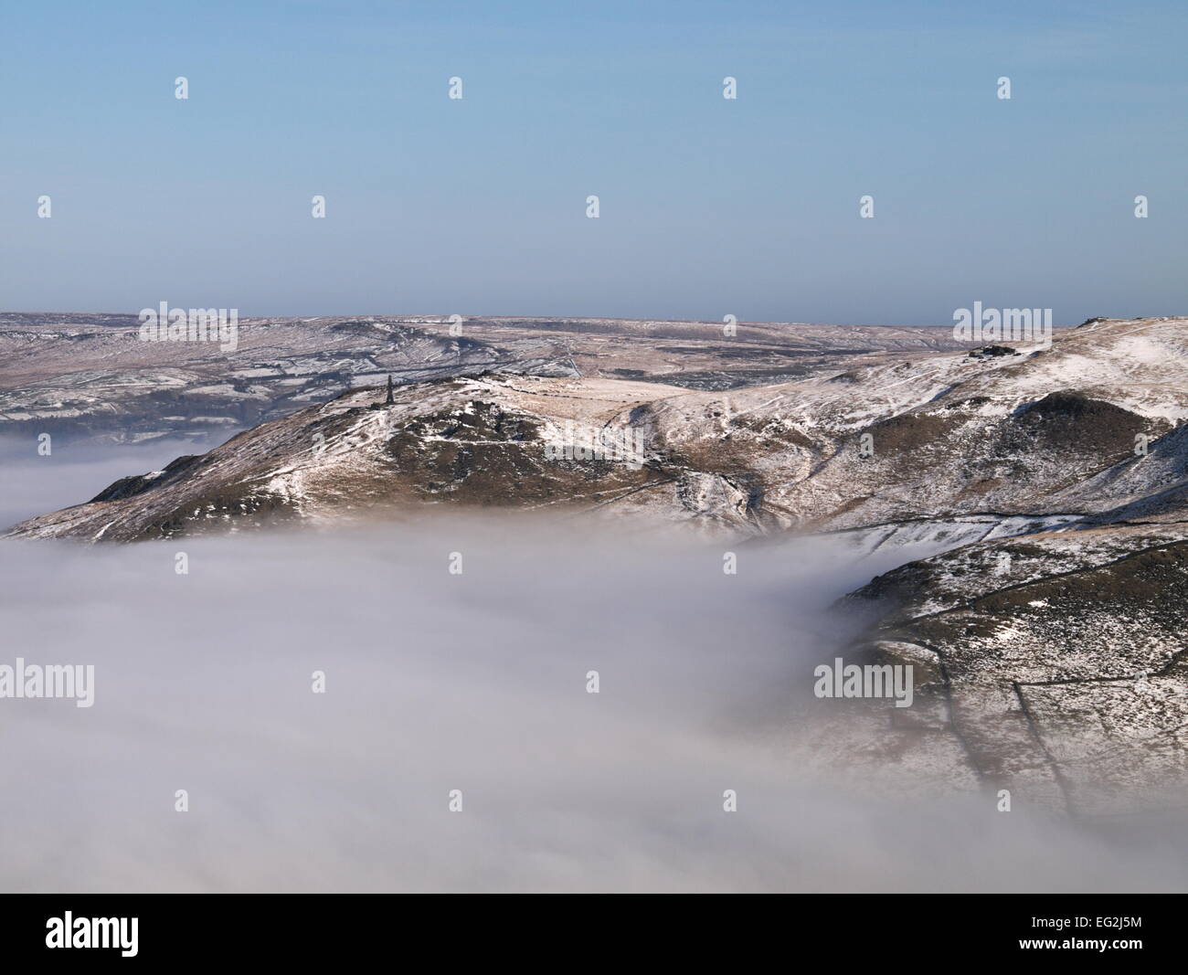 The war memorial at Pots and Pans in Greenfield during winter Stock
