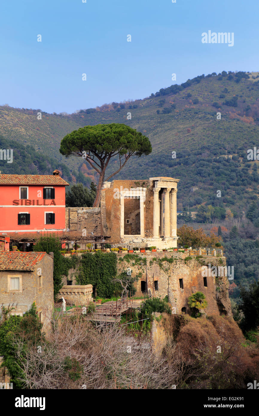 Sybilla temple, (1st century AD), Tivoli, Lazio, Italy Stock Photo