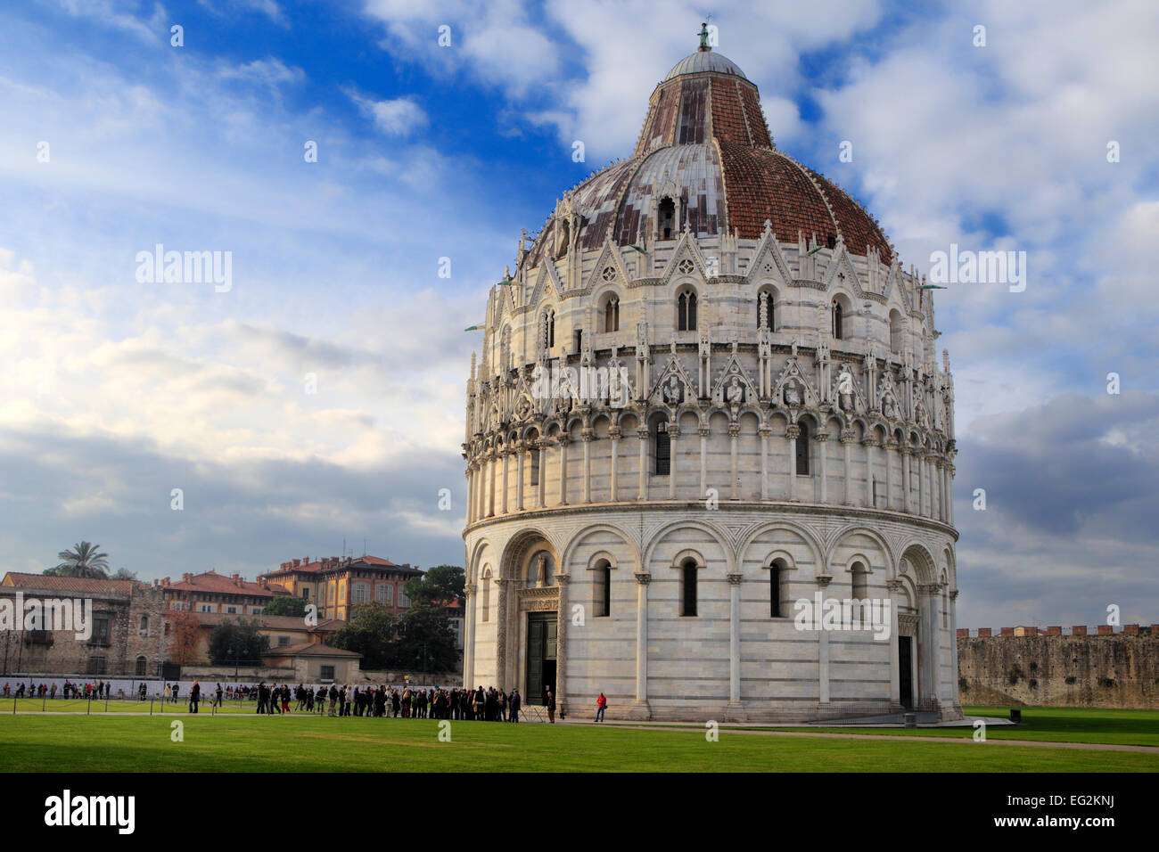 Baptistery, Piazza dei Miracoli, Pisa, Tuscany, Italy Stock Photo