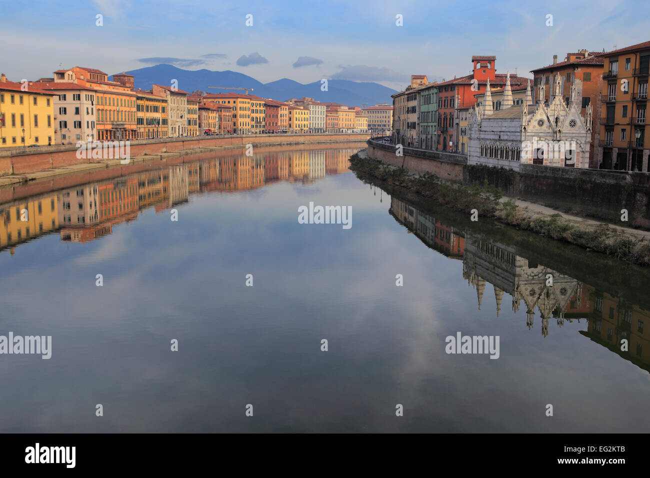 Arno river, Pisa, Tuscany, Italy Stock Photo