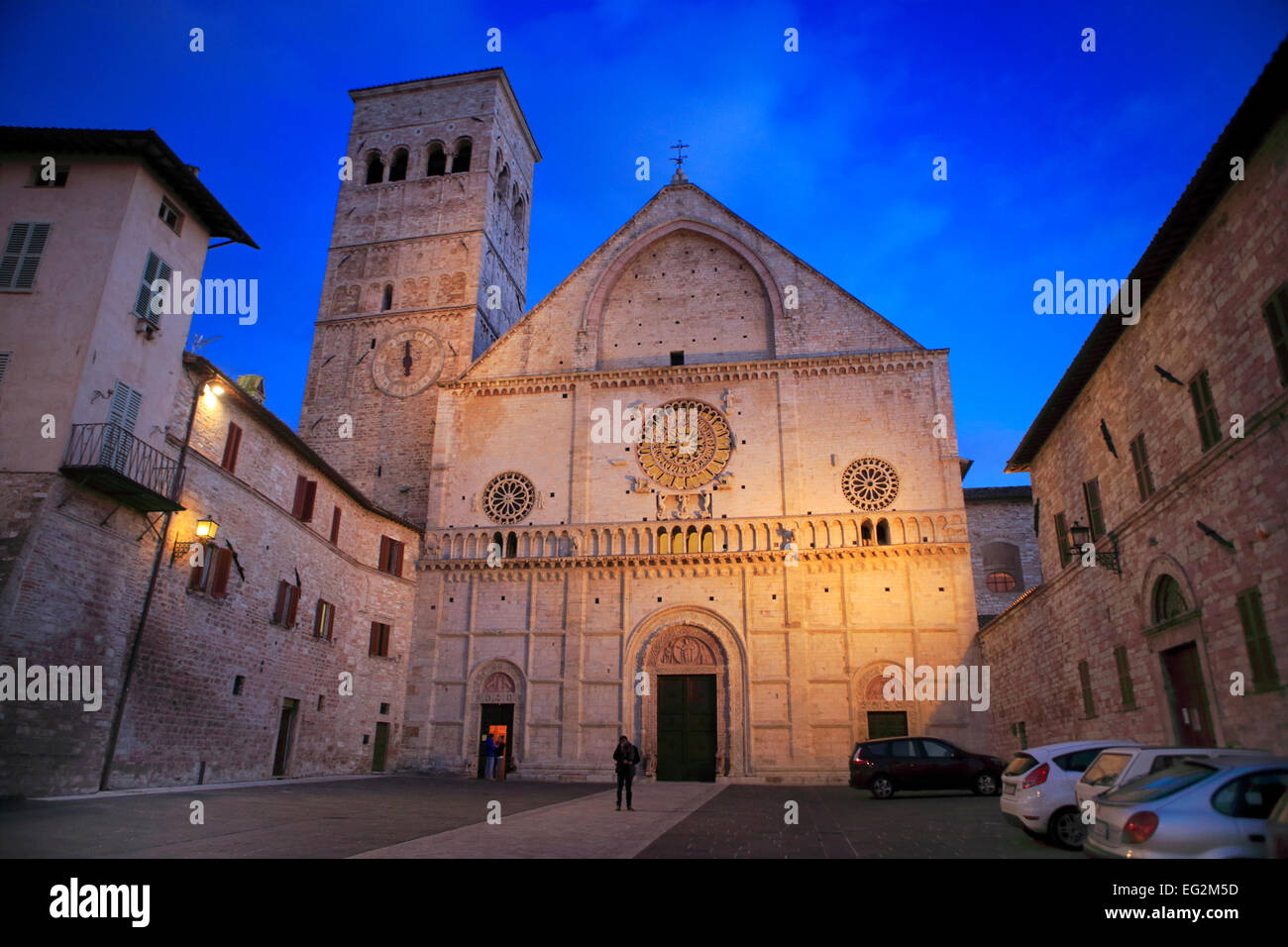 Basilica of San Francesco d'Assisi (Papal Basilica of St. Francis of Assisi), Assisi, Umbria, Italy Stock Photo
