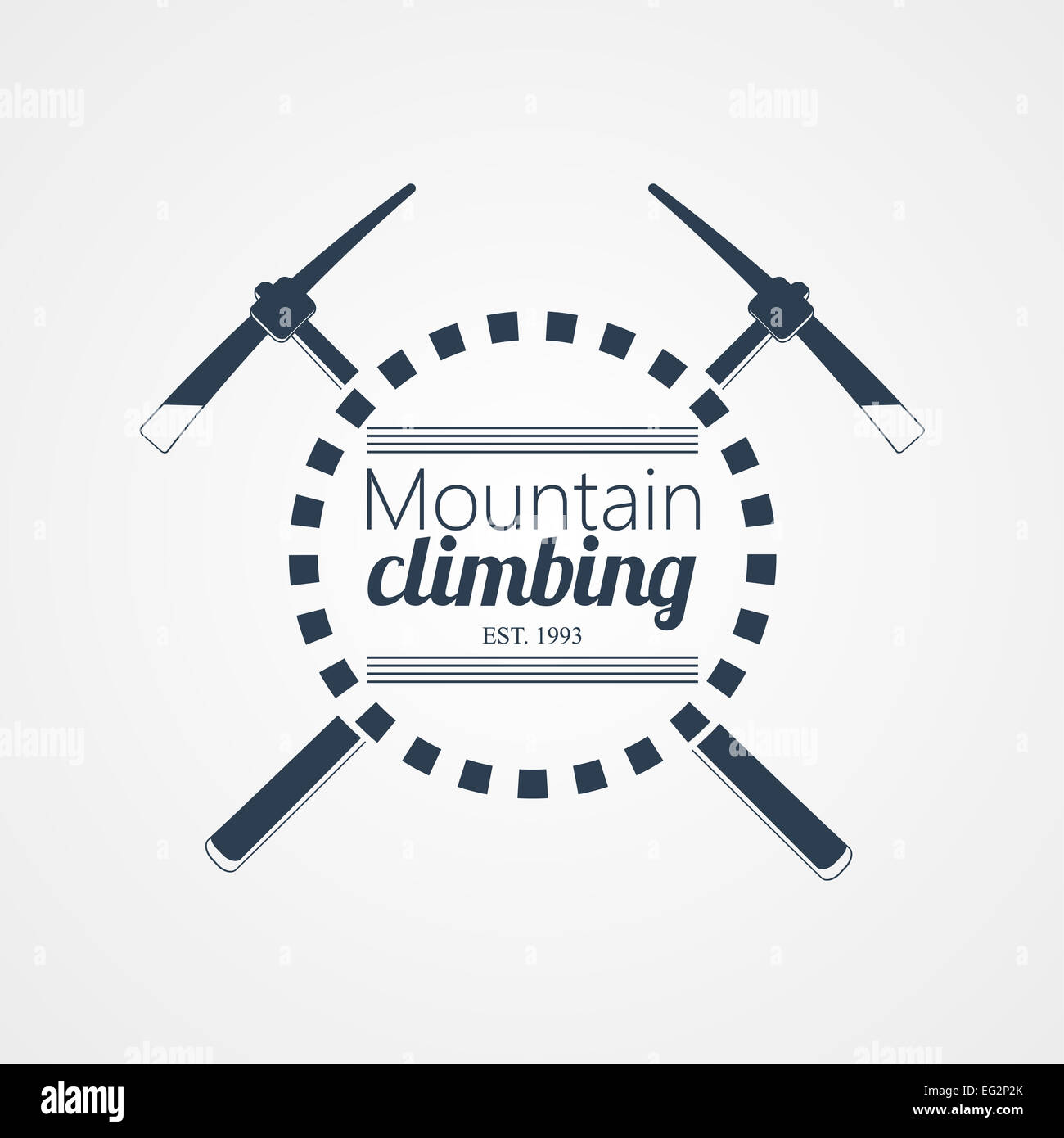 Mountain climbing. Vector logo Stock Photo - Alamy
