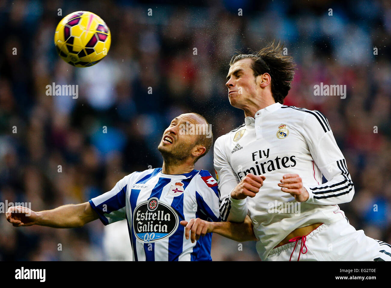 Madrid, Spain. 14th Feb, 2015. La Liag football league. Real madrid versus Deportivo la Coruna. 11 Gareth Bale Midfielder of Real Madrid. Credit:  Action Plus Sports/Alamy Live News Stock Photo