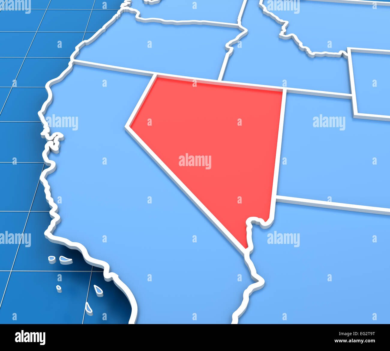 3d Render Of USA Map With Nevada State Highlighted Stock Photo Alamy 3d Render Of Usa Map With Nevada State Highlighted EG2T9T