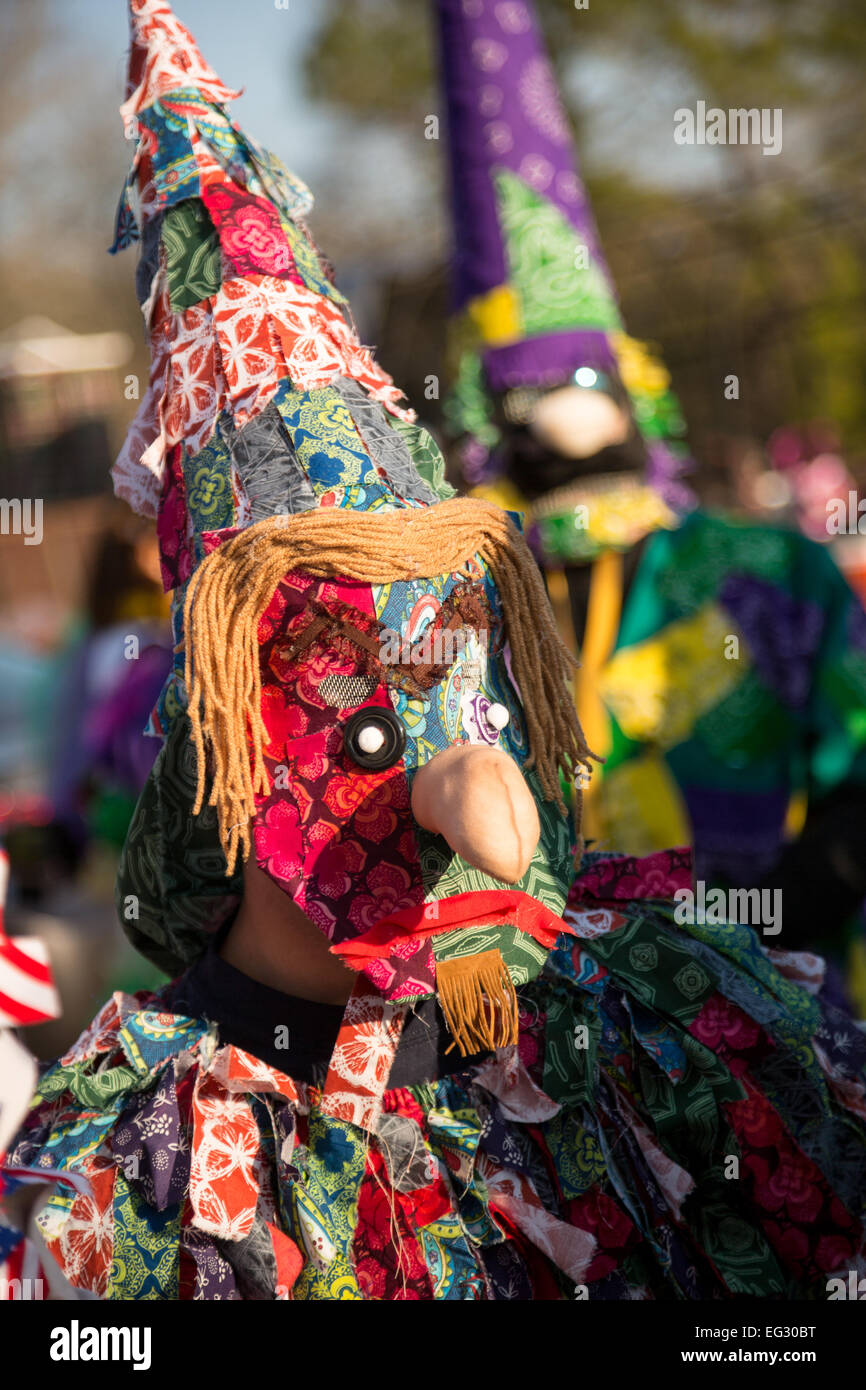 Wearing traditional cajun mardi gras hires stock photography and