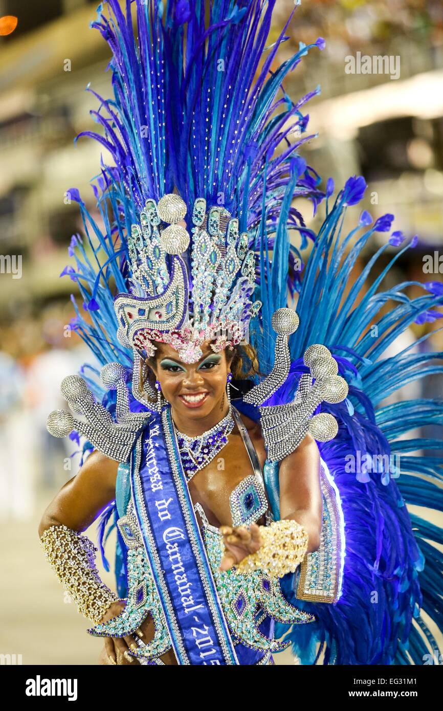Rio De Janeiro Brazil 14th Feb 15 Carnival Princess Participates In The Annual Carnival Parade At Rio De Janeiro Brazil 14th Feb 15 Carnival Princess Participates In The Annual Carnival Parade At
