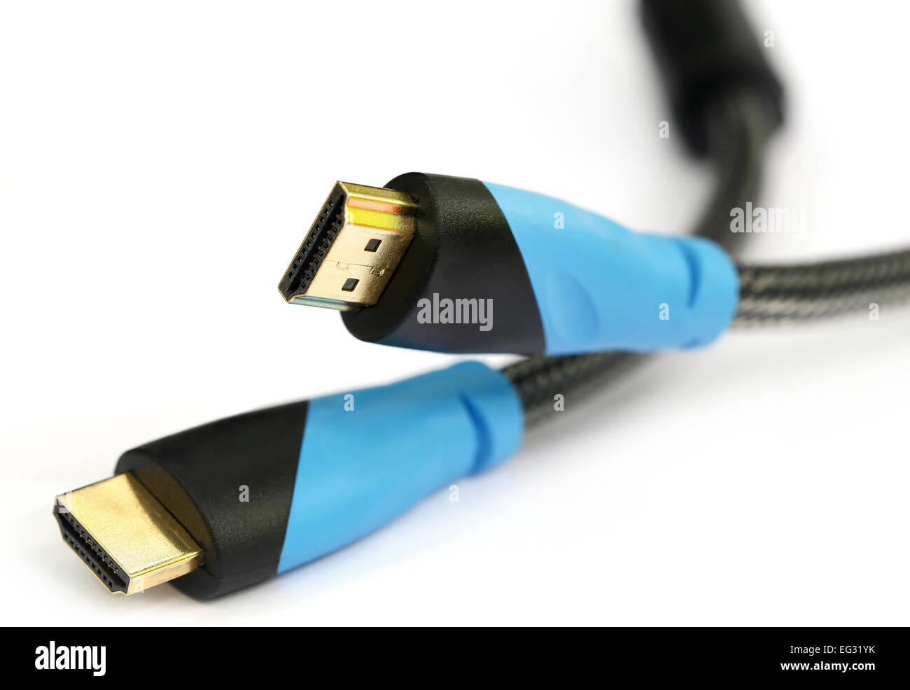 HDMI cable over white background Stock Photo Alamy