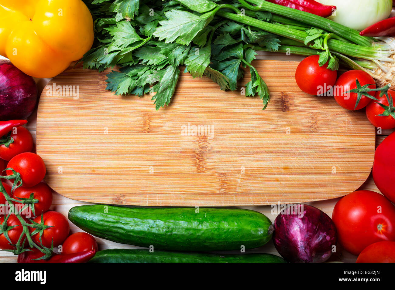 frame of vegetables Stock Photo