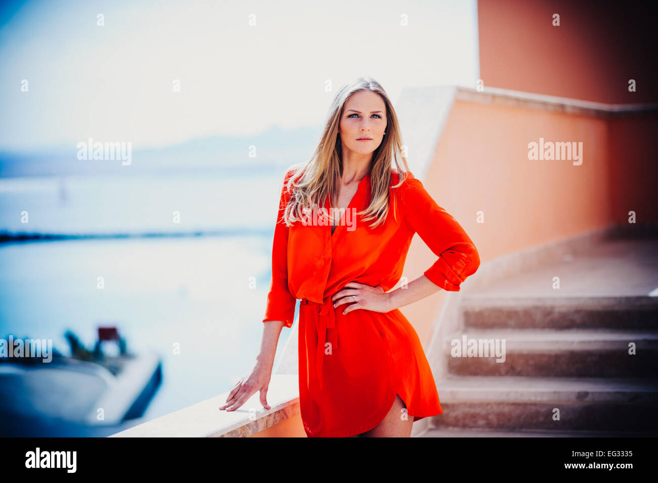 Soma Bay, Egypt. 13th Feb, 2015. Olga Hoffmann - 'Miss Pearl.tv 2015' poses at Kempinski Hotel Soma Bay (Egypt), on February 14, 2015 in Soma Bay (Egypt). The 'Miss Germany' election 2015 will take place in the Europa Park Rust on 28.02.2015. Photo: picture alliance/Robert Schlesinger © dpa picture alliance/Alamy Live News Stock Photo