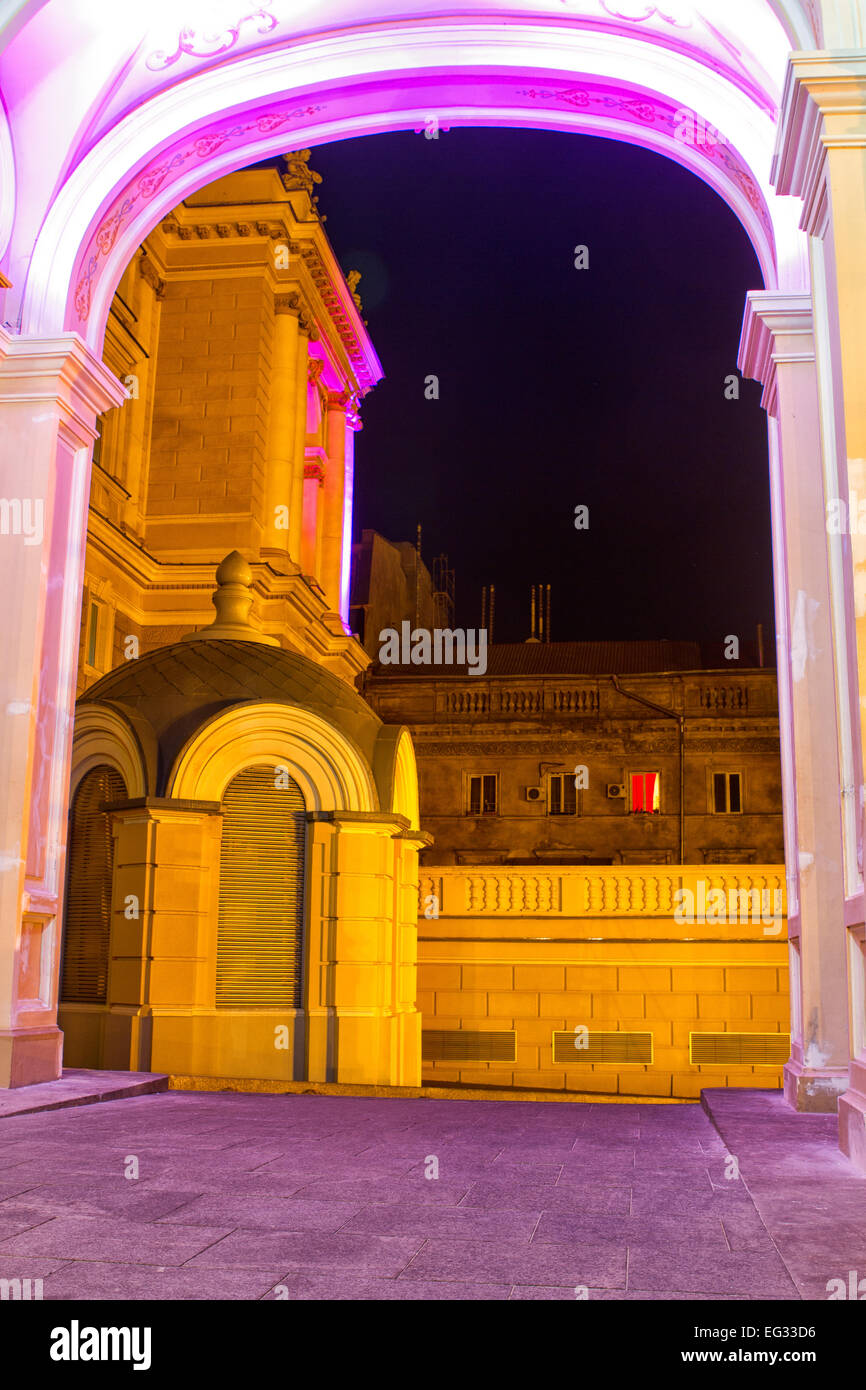 Odessa Opera and Ballet Theater at night. Ukraine Stock Photo