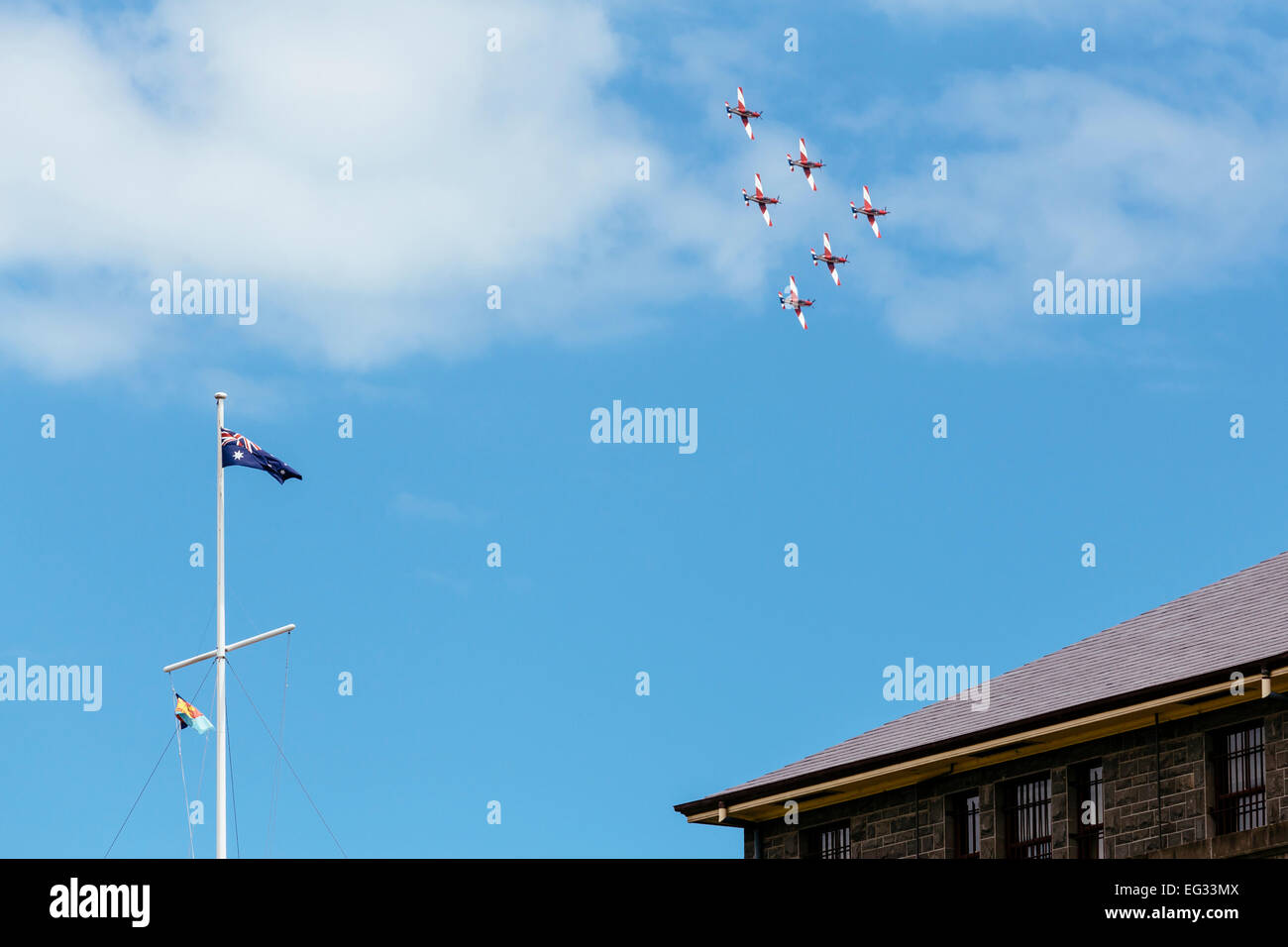 Royal Australian Air Force's Roulettes aerobatic display in Melbourne