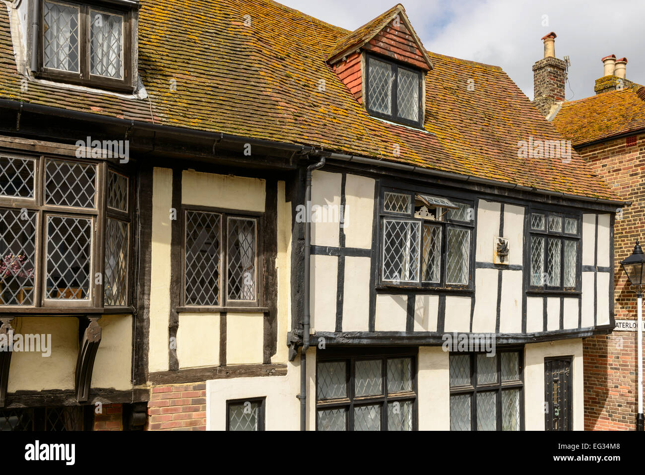 detail of old wattle houses on a street in the historic village of