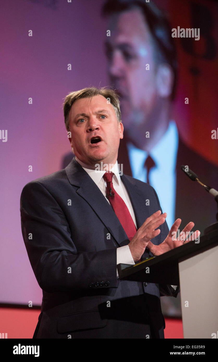 Ed Balls,Shadow Chancellor of the exchequer,speaking at the British Chambers of commerce conference in London Stock Photo