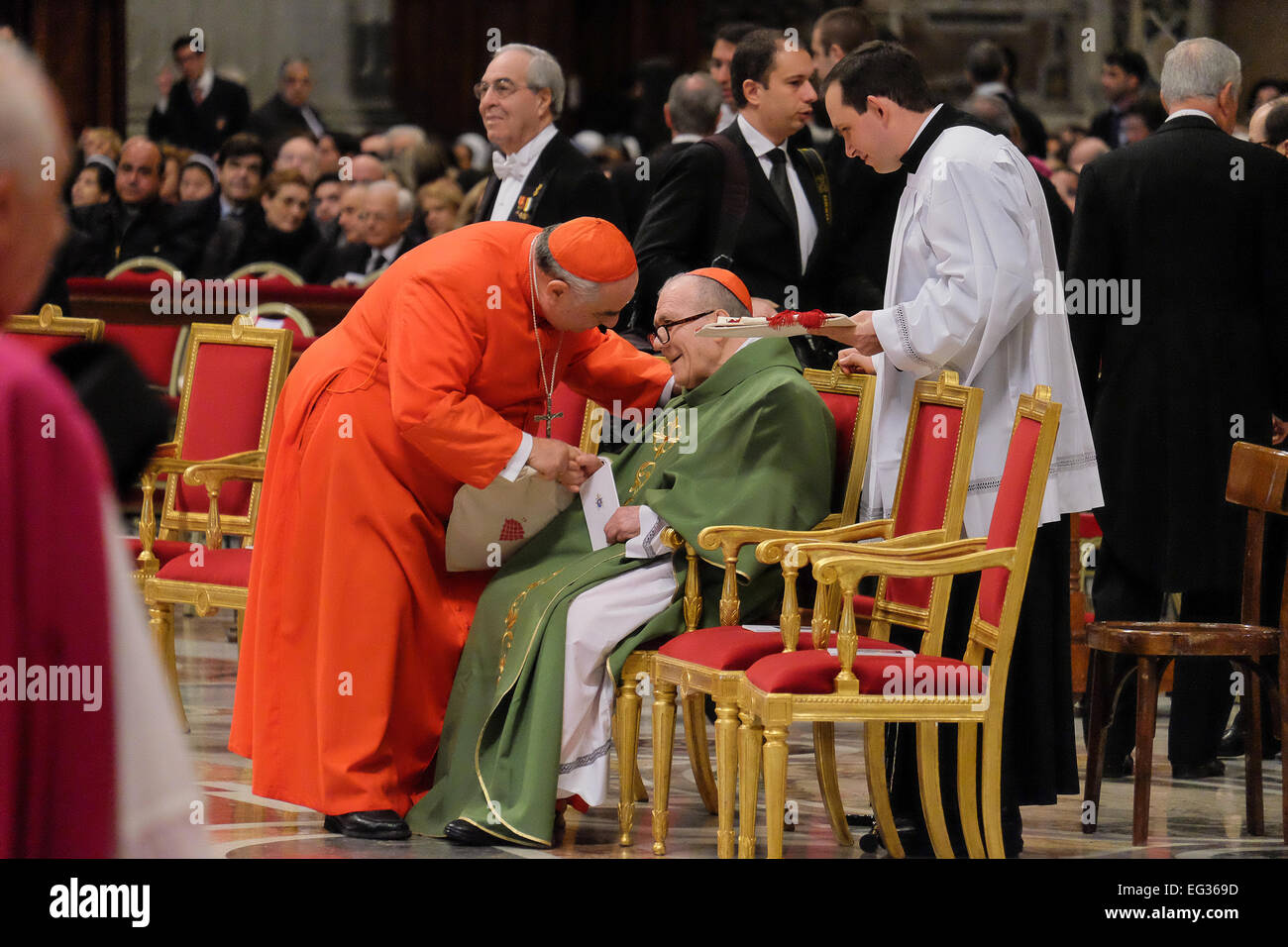 Vatican. 15th Feb, 2015. Pope Francis holds Holy Mass ast St. Peter's ...