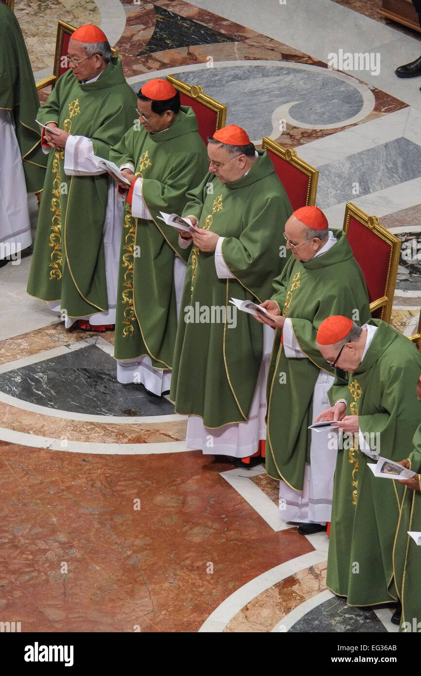 Vatican. 15th Feb, 2015. Pope Francis holds Holy Mass ast St. Peter's ...