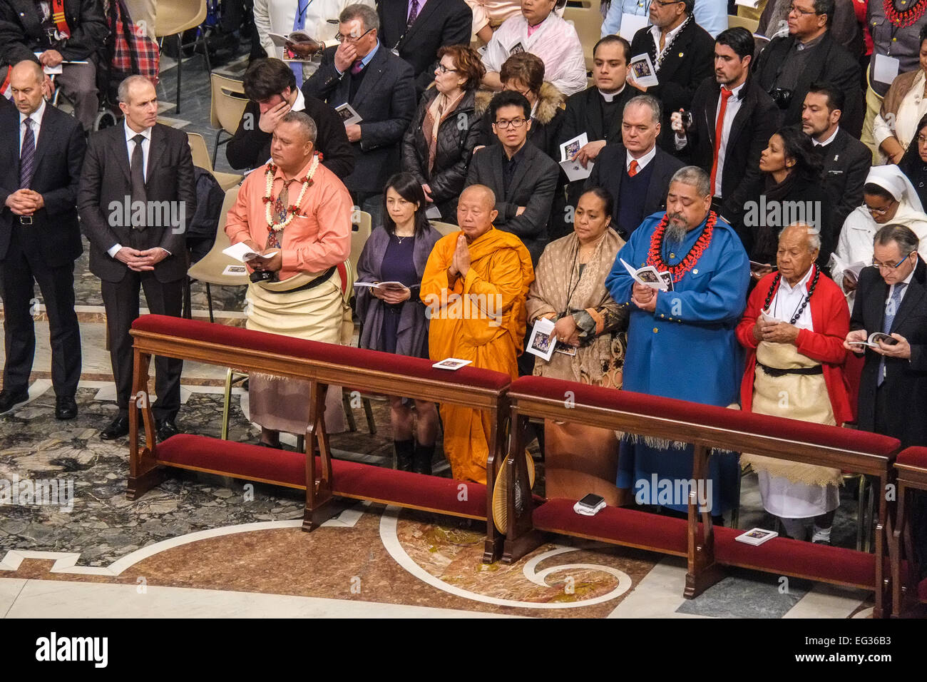 Vatican. 15th Feb, 2015. Pope Francis holds Holy Mass ast St. Peter's ...