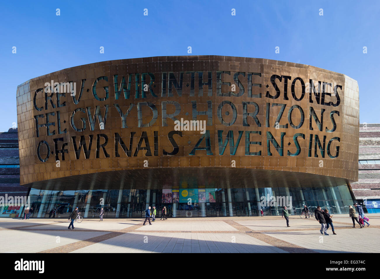 Wales Millennium Centre, Cardiff Bay, Cardiff, Wales. Stock Photo
