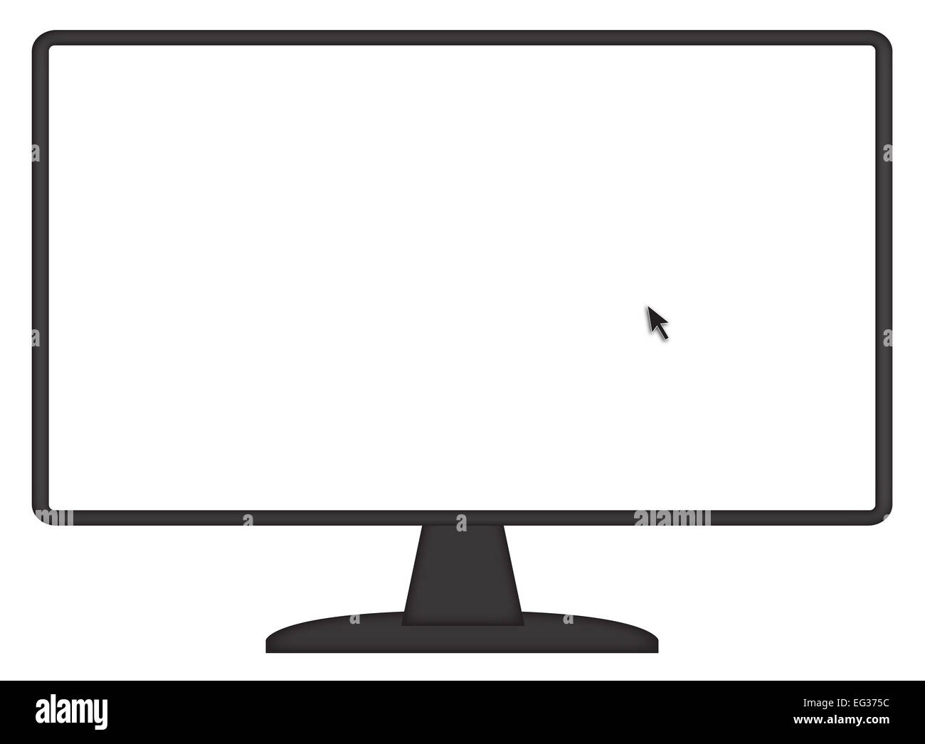 A mouse arrow or cursor on a computer screen isolated on a white