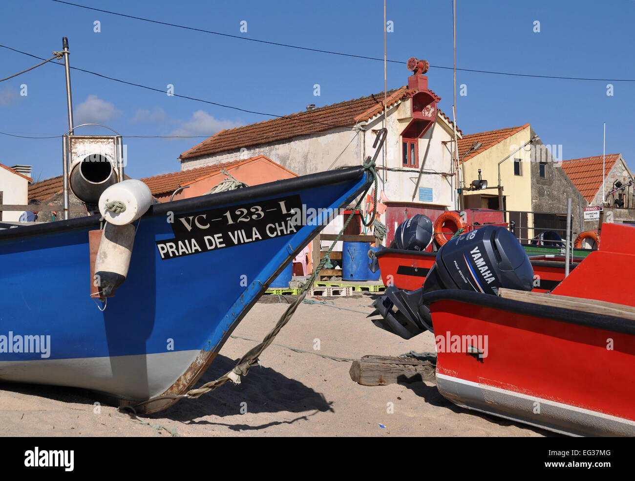 Fisherman's wharf, Vila Cha, Vila do Conde, Portugal Stock Photo