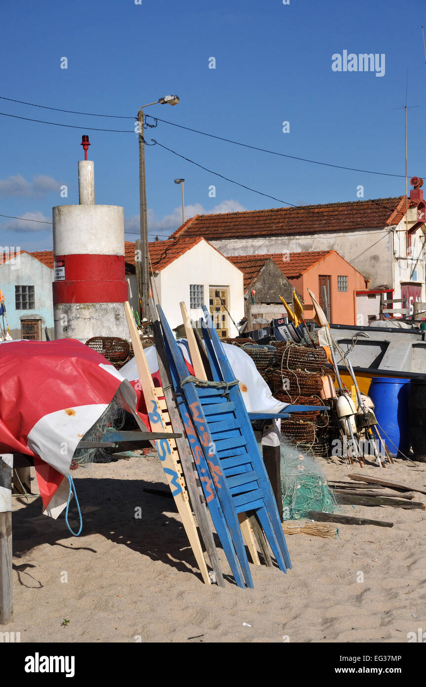 Fisherman's wharf, Vila Cha, Vila do Conde, Portugal Stock Photo