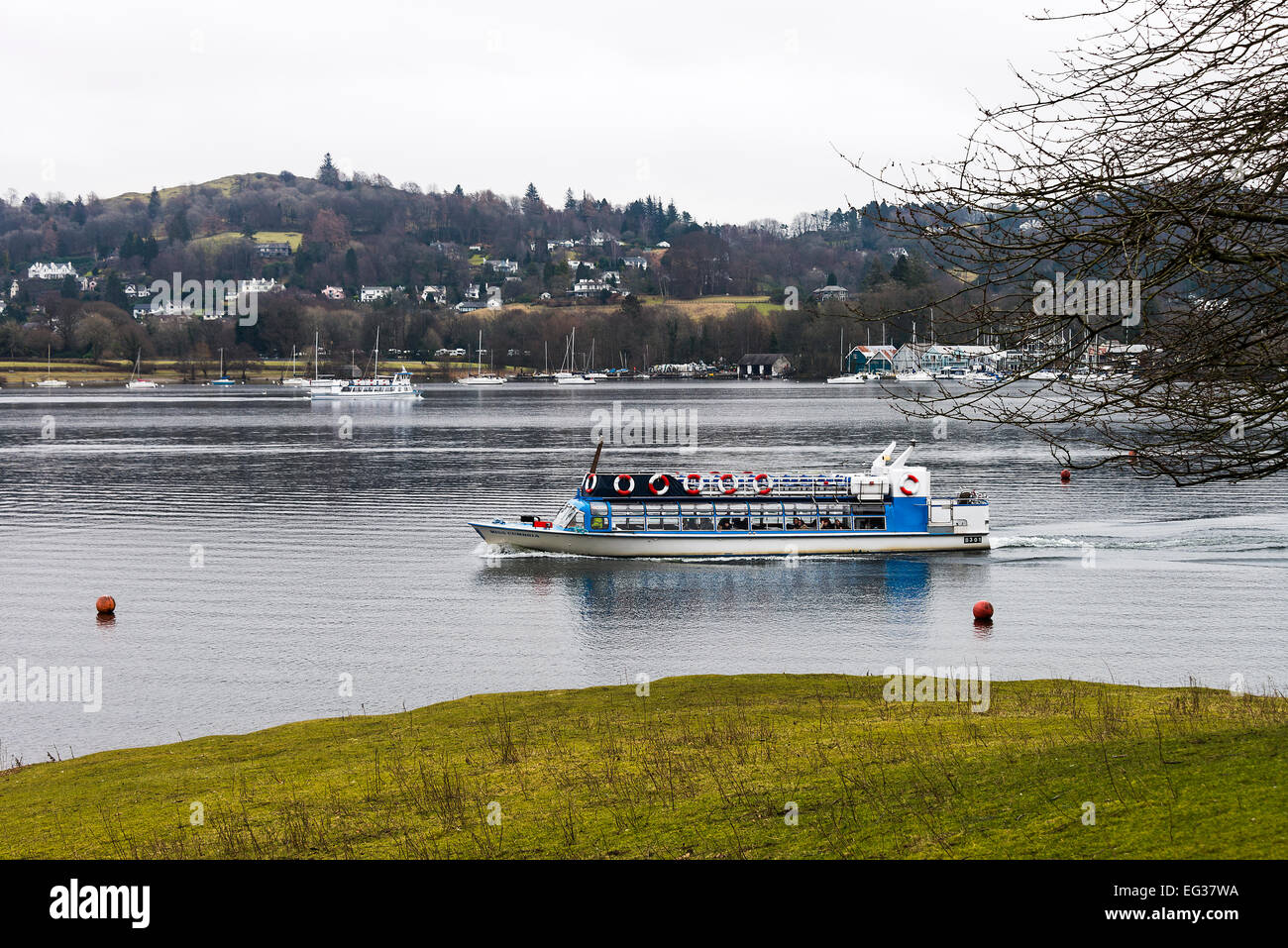 The Windermere Lake Cruises Passenger Cruise Boat Miss Cumbria Sailing