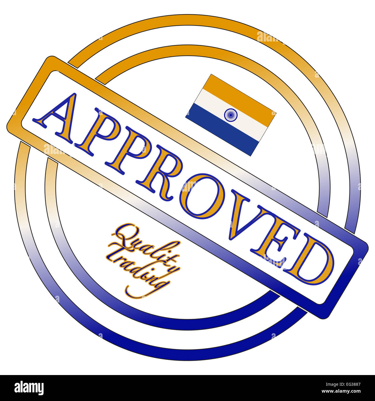 An India seal of approval isolated on a white background Stock Photo Alamy