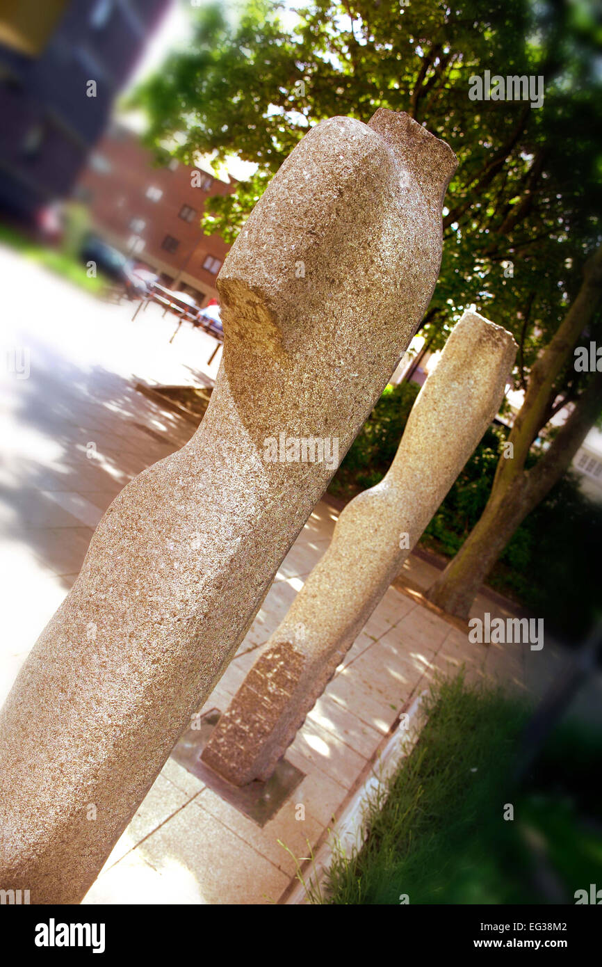 Headless sculptures outside Northumbria University Stock Photo Alamy
