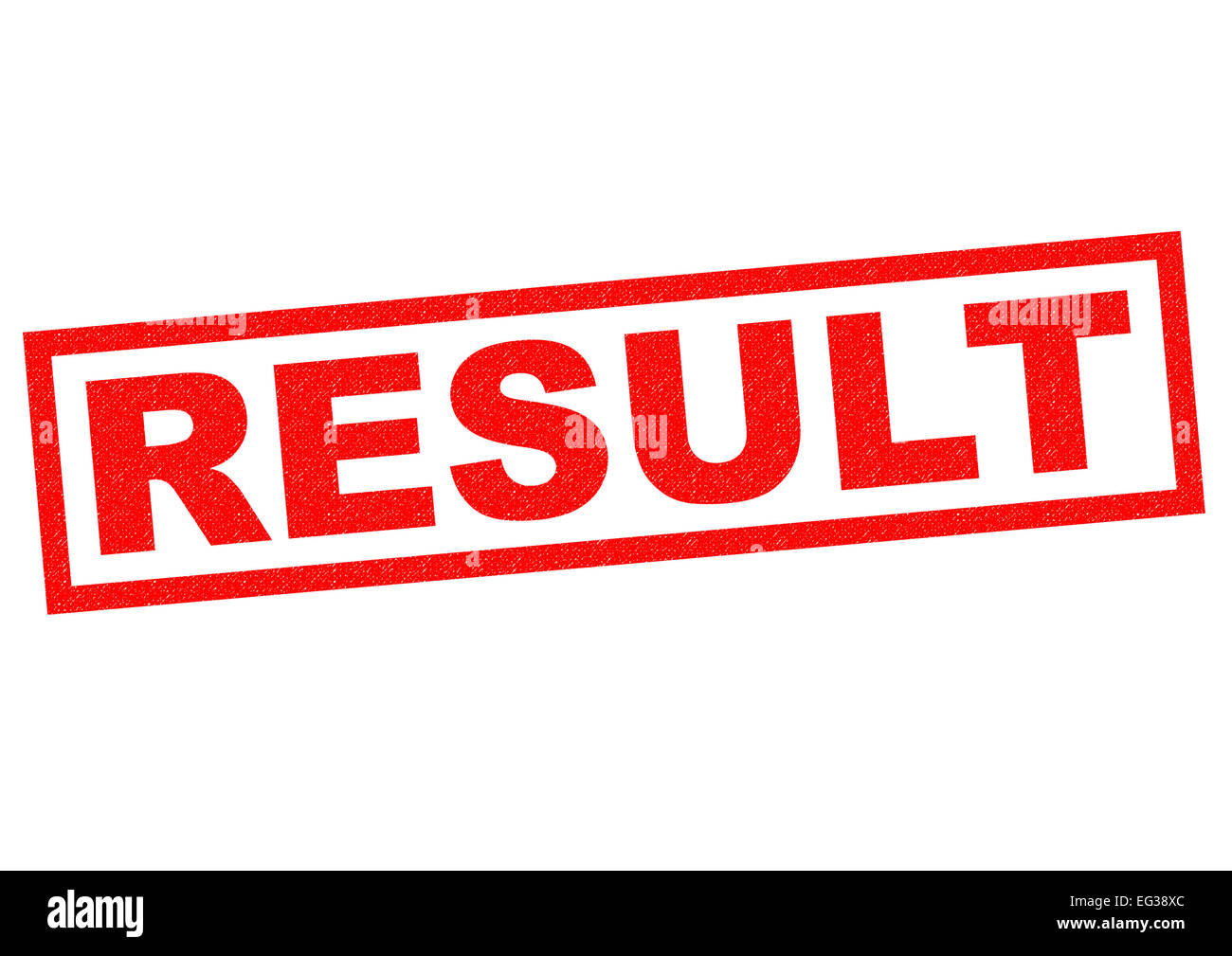 RESULT red Rubber Stamp over a white background. Stock Photo