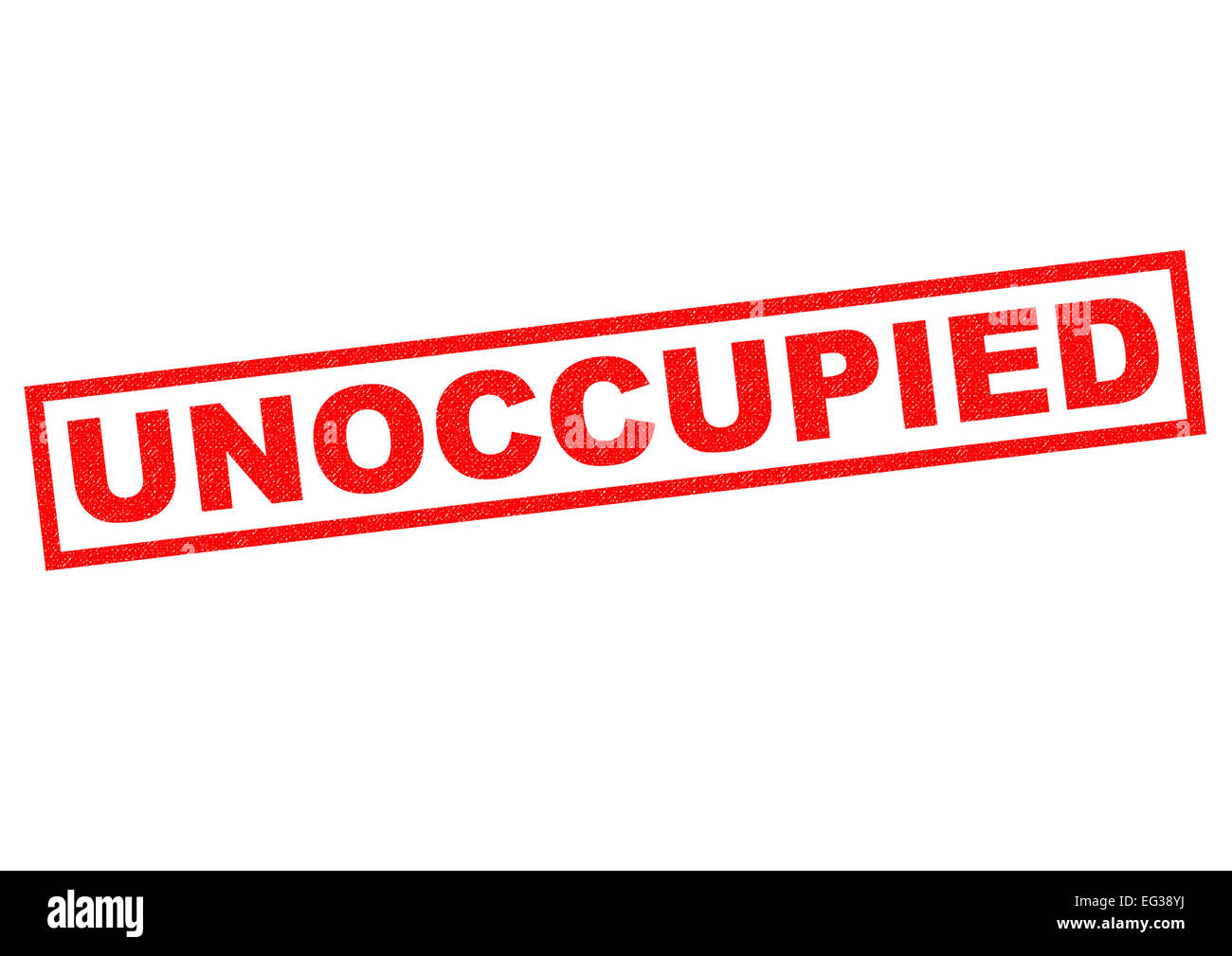 UNOCCUPIED red Rubber Stamp over a white background. Stock Photo