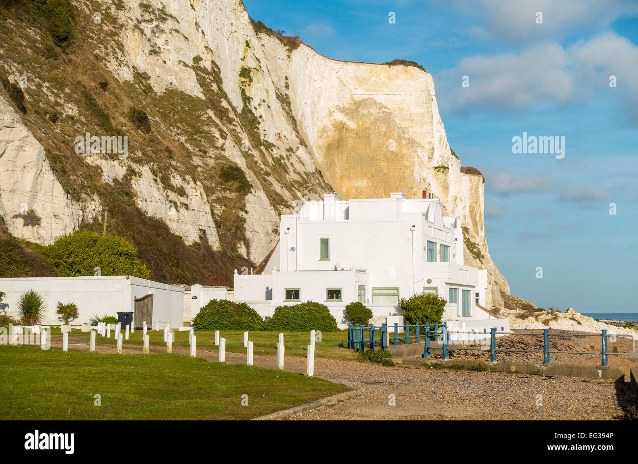 Home by the Sea Coastal Homes St Margarets Bay Dover Kent Stock Photo