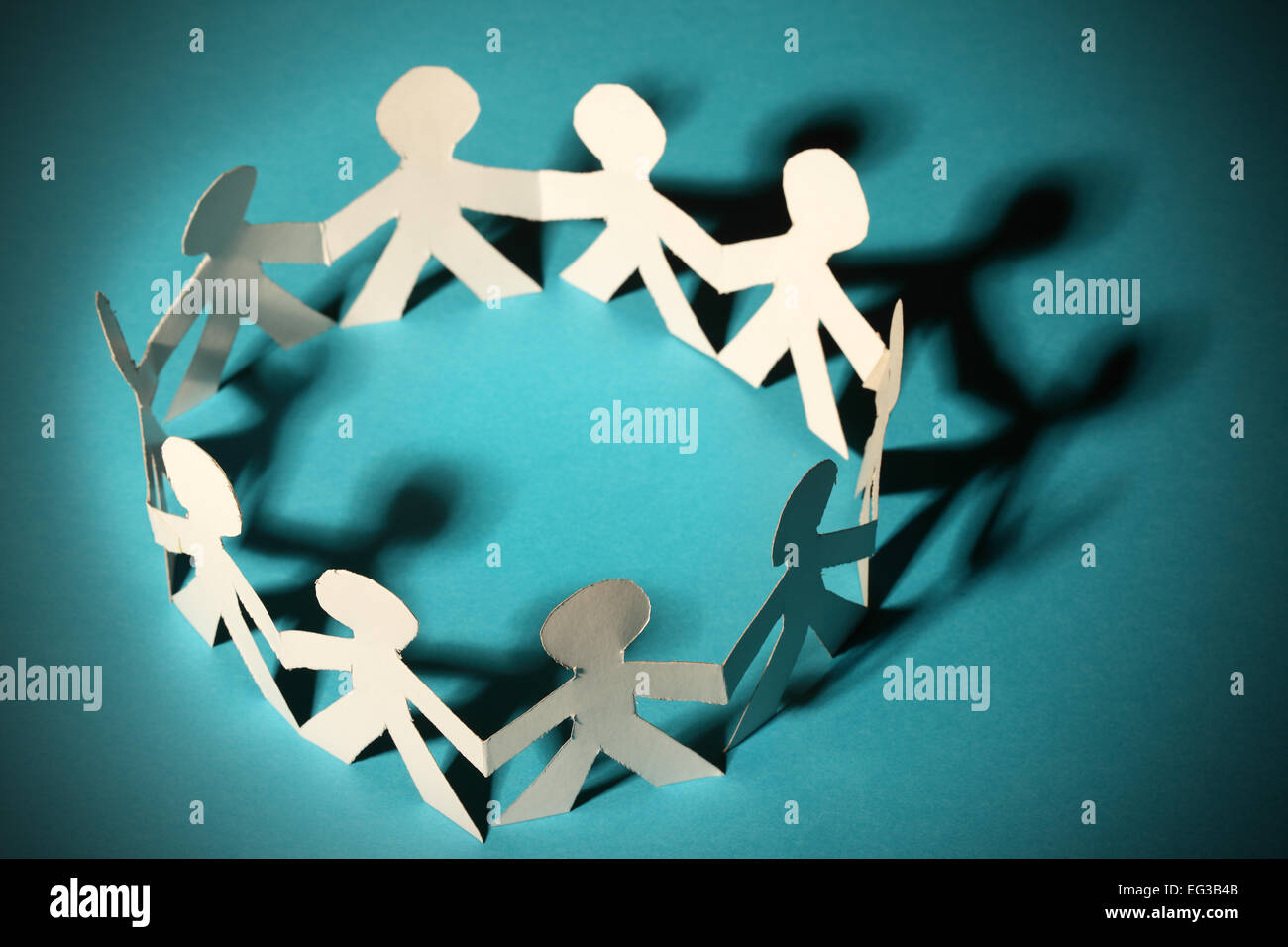 Team of paper people Stock Photo Alamy