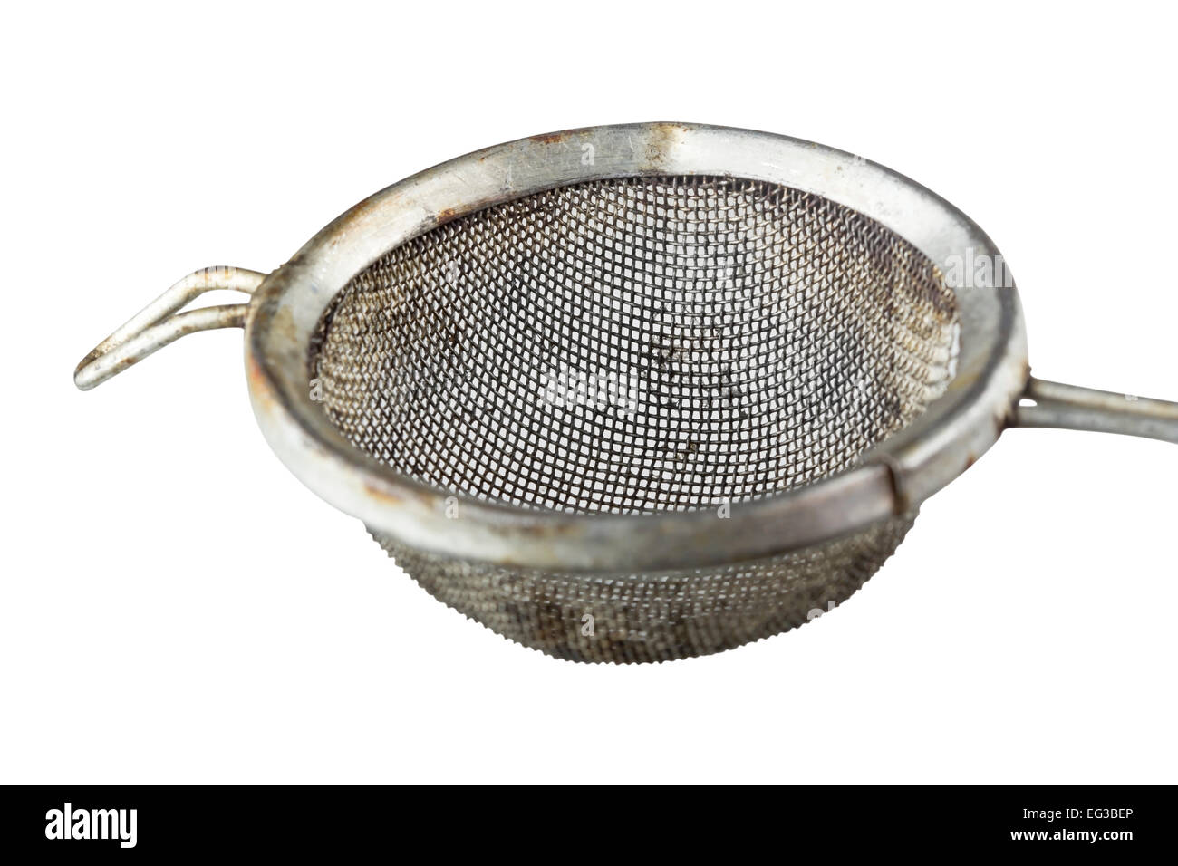 Tea-strainer isolated on white background with clipping Stock Photo - Alamy