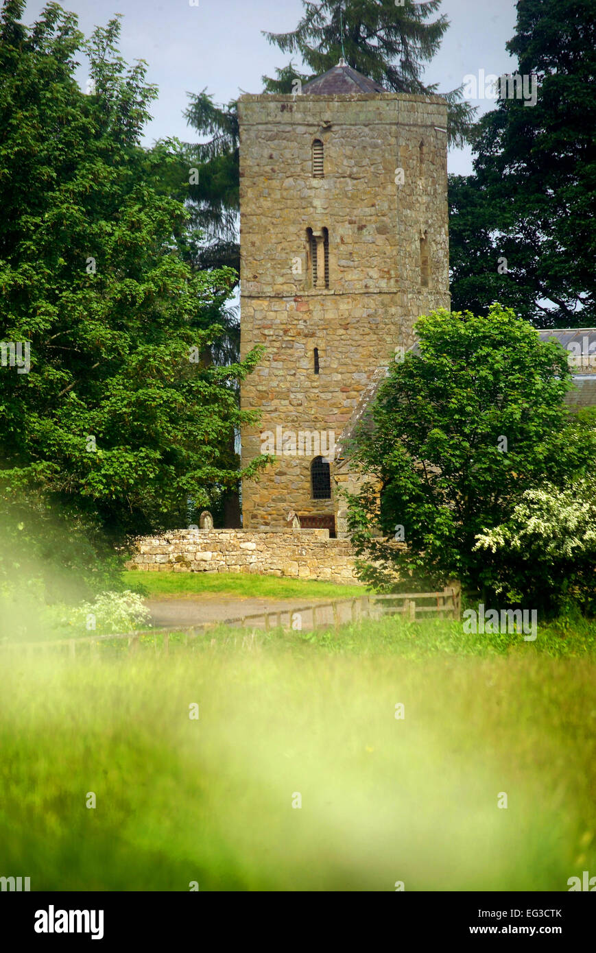 St Mary Magdalene church, Whalton, Northumberland Stock Photo