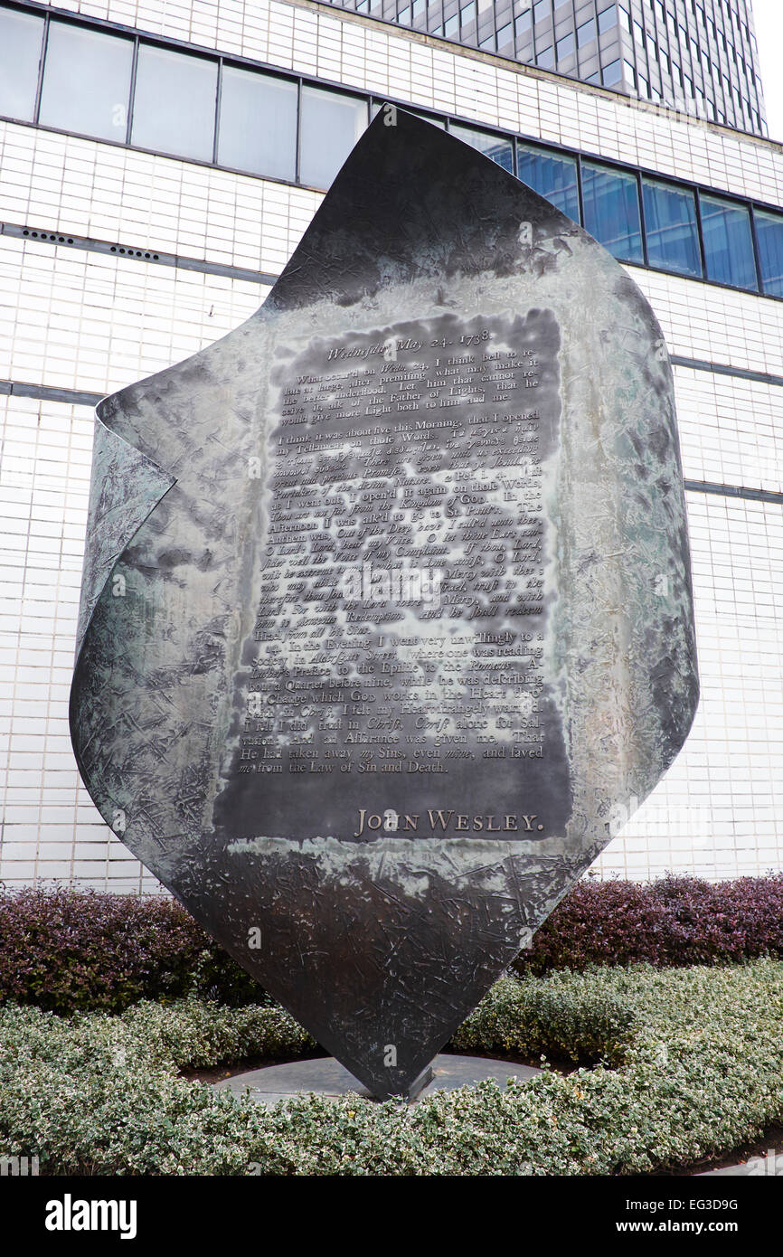 John Wesley's Conversion Place Memorial The Aldersgate Flame Outside