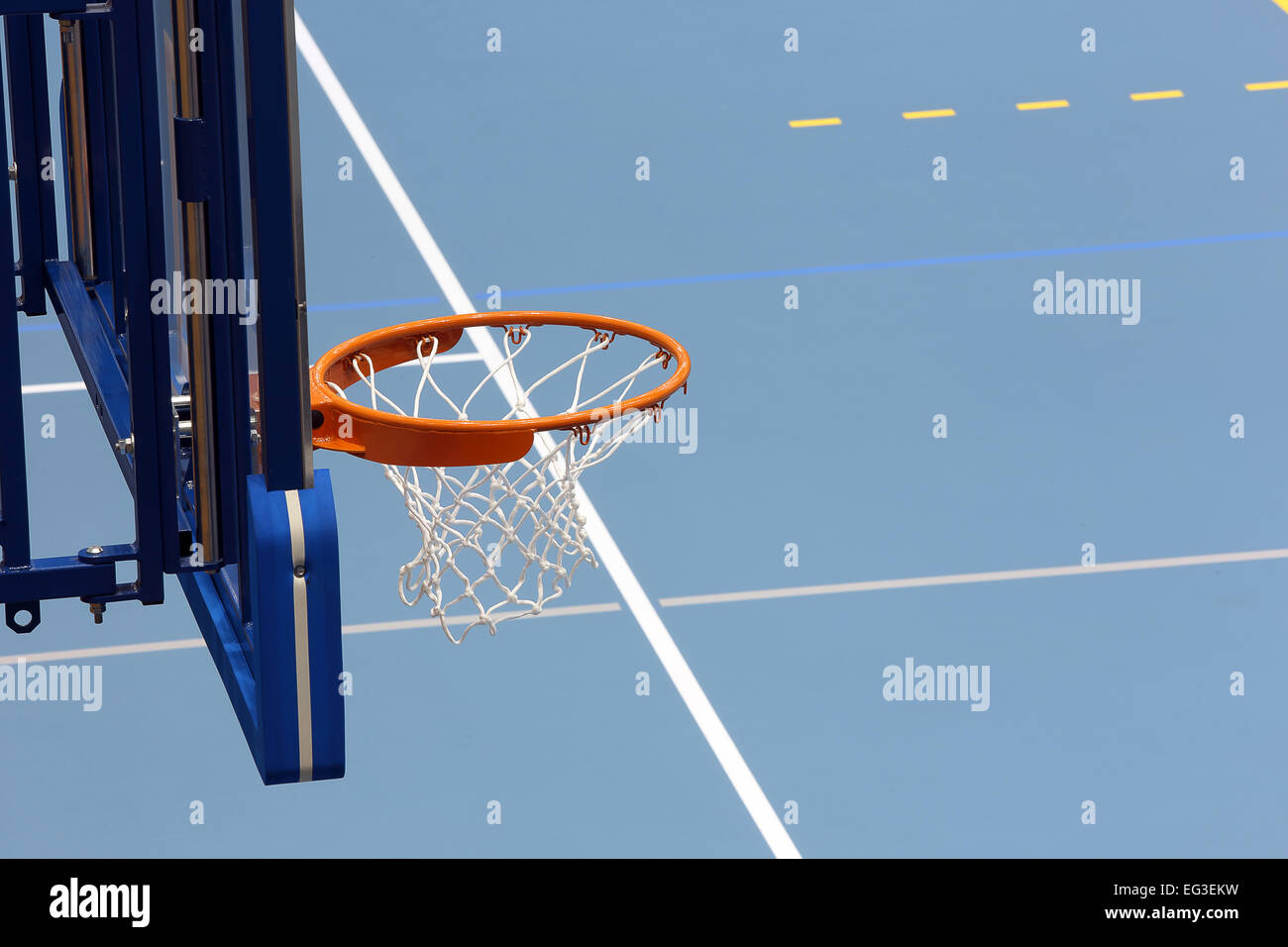 Sports hall basketball court Stock Photo