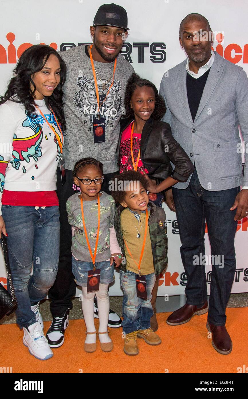 New York, NY, USA. 14th Feb, 2015. Antonio Cromartie family, Coach