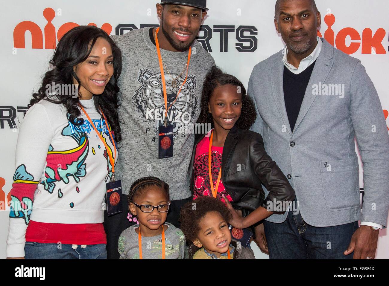New York, NY, USA. 14th Feb, 2015. Antonio Cromartie family, Coach