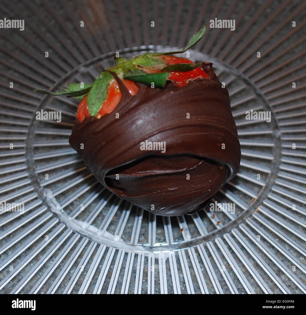 Chocolate Covered Strawberry On a Platter Stock Photo - Alamy