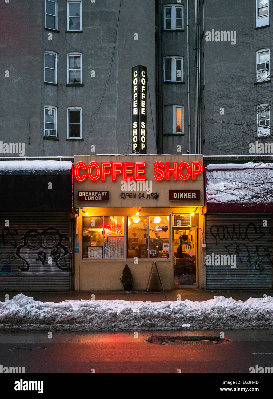 A coffee shop in the East Village on 14th Street Stock Photo Alamy