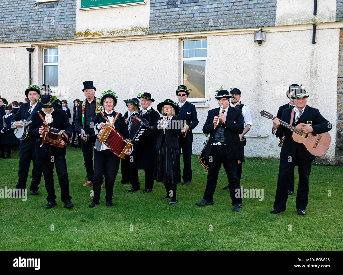 Cornish Folk Band Stock Photo - Alamy