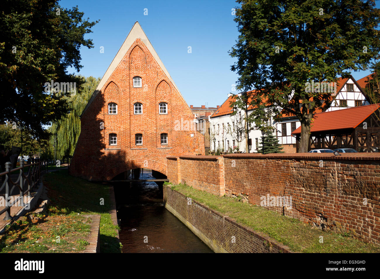 Small Mill - historic building in Gdansk, located in Old Town. Stock Photo